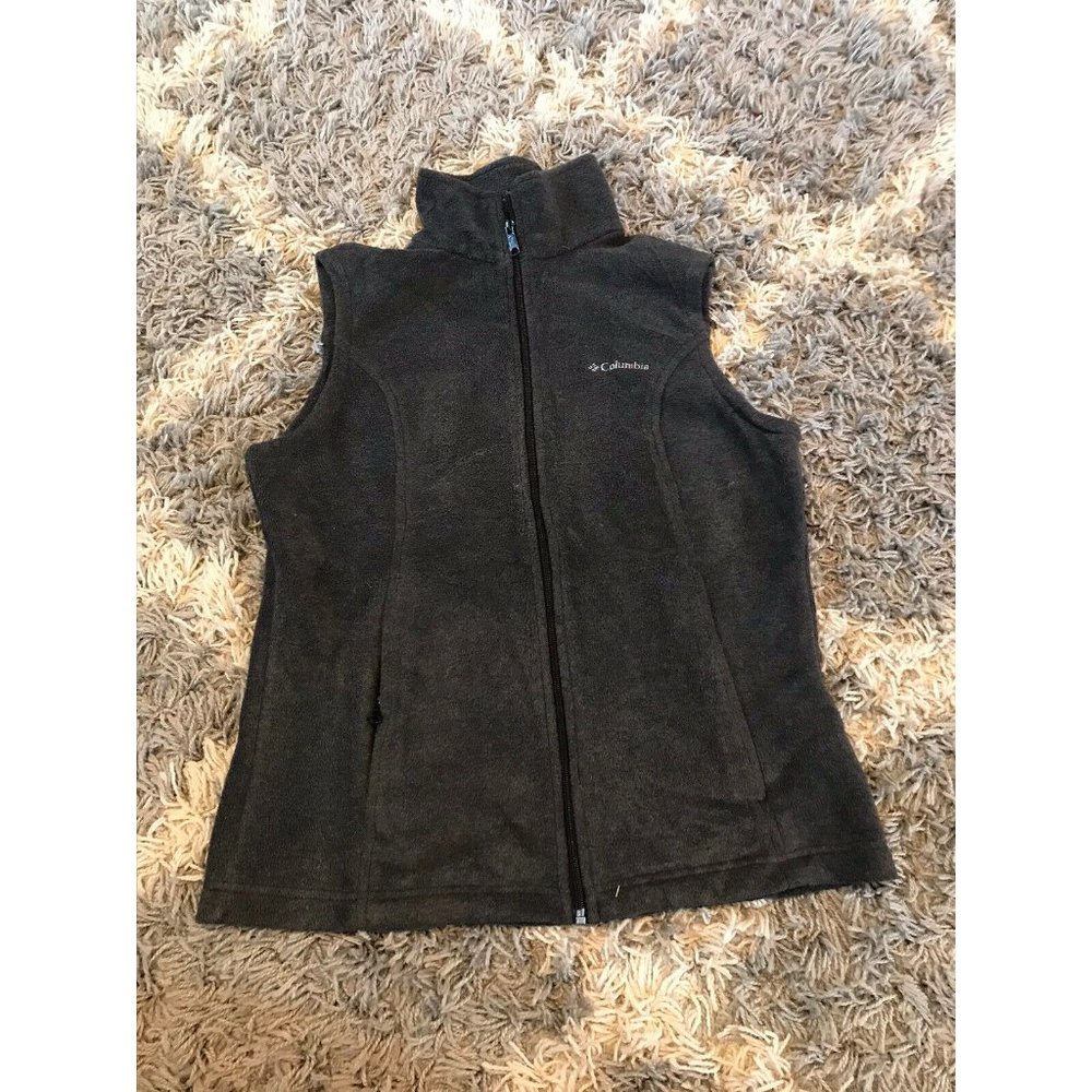 Columbia Womens Gray Fleece Vest Size S